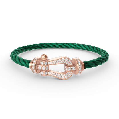 [Rosla]FORCE LARGE HORSESHOE FULL DIAMOND BRACELET ROSE GOLD