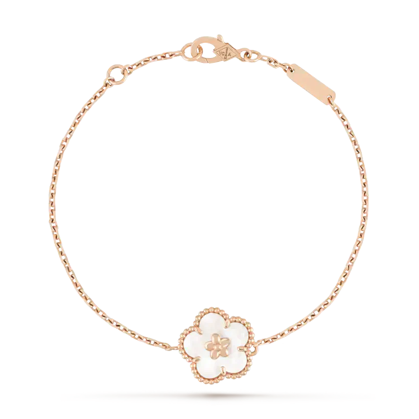 [Rosla]LUCKY WHITE MOP PLUM BLOSSOM  BRACELET