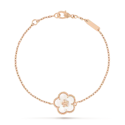 [Rosla]LUCKY WHITE MOP PLUM BLOSSOM  BRACELET