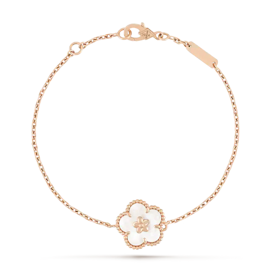 [Rosla]LUCKY WHITE MOP PLUM BLOSSOM  BRACELET