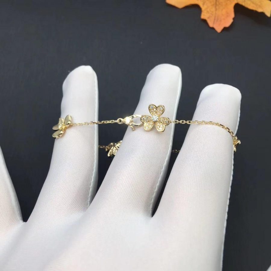 [Rosla]FRIVOLE GOLD 5 FLOWERS BRACELET