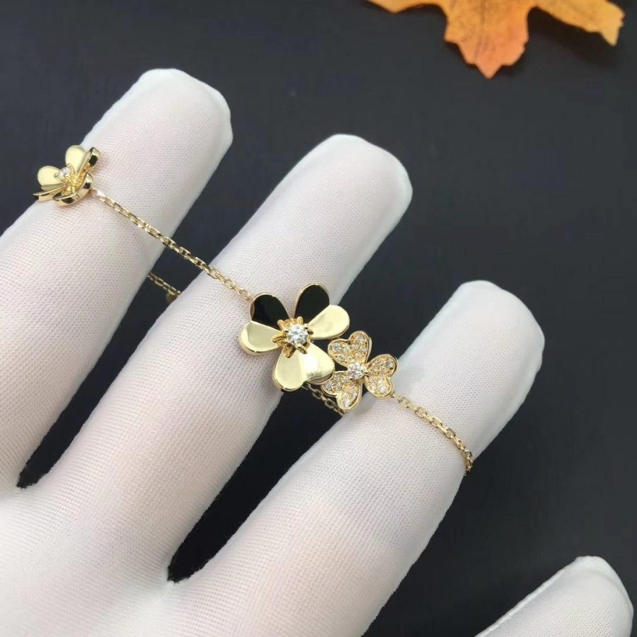 [Rosla]FRIVOLE GOLD 5 FLOWERS BRACELET