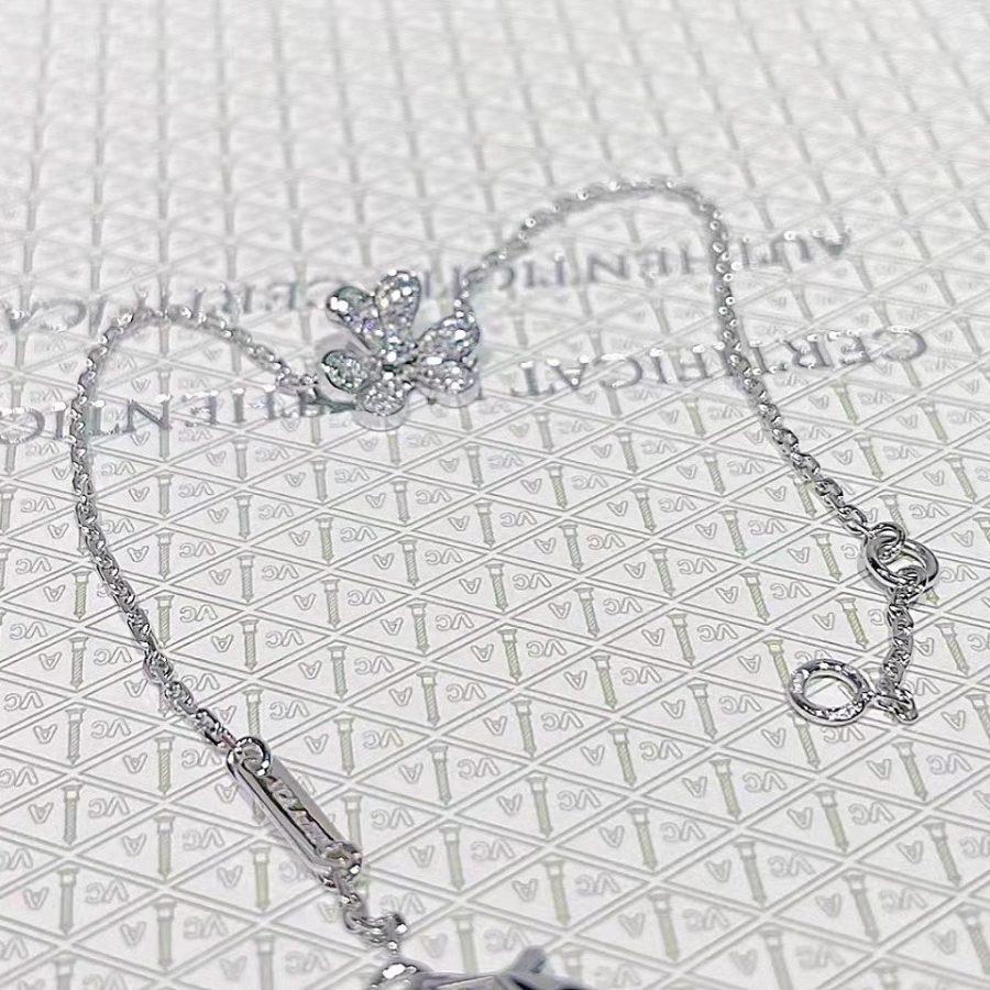 [Rosla]FRIVOLE SILVER FLOWER DIAMOND BRACELET