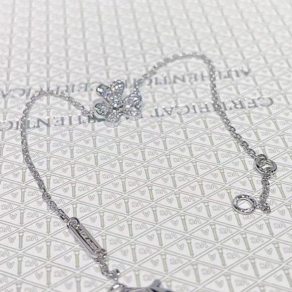 [Rosla]FRIVOLE SILVER FLOWER DIAMOND BRACELET