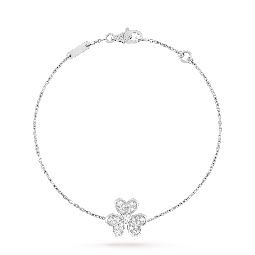 [Rosla]FRIVOLE SILVER FLOWER DIAMOND BRACELET