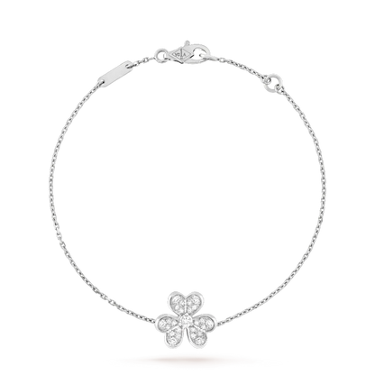 [Rosla]FRIVOLE SILVER FLOWER DIAMOND BRACELET