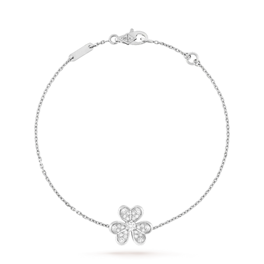 [Rosla]FRIVOLE SILVER FLOWER DIAMOND BRACELET