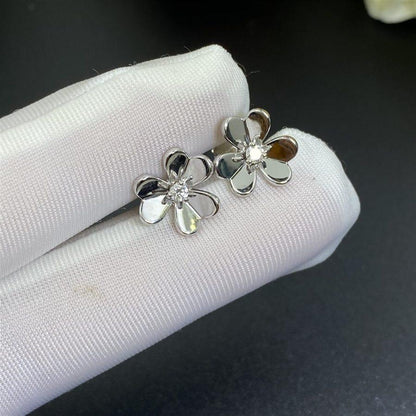 [Rosla]FRIVOLE MINI SILVER FLOWER EARRINGS
