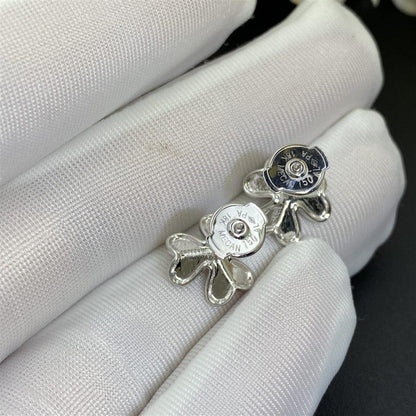 [Rosla]FRIVOLE MINI SILVER FLOWER EARRINGS