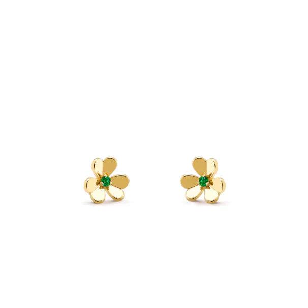 [Rosla]FRIVOLE  FLOWER MALACHITE EARRINGS
