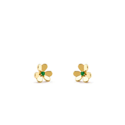 [Rosla]FRIVOLE  FLOWER MALACHITE EARRINGS