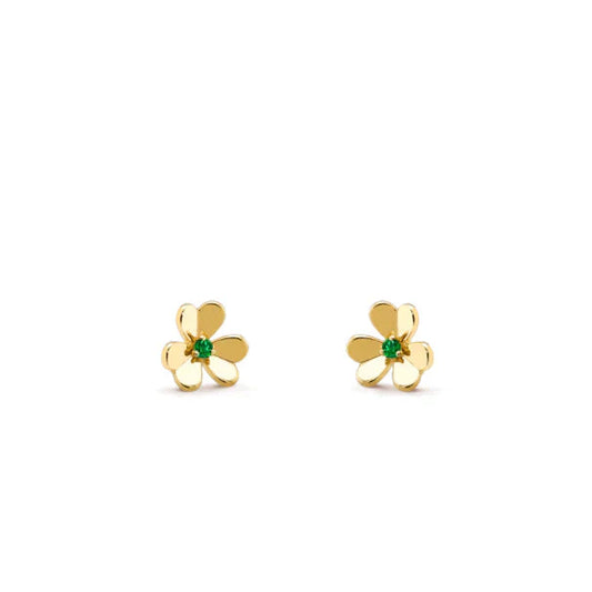 [Rosla]FRIVOLE  FLOWER MALACHITE EARRINGS