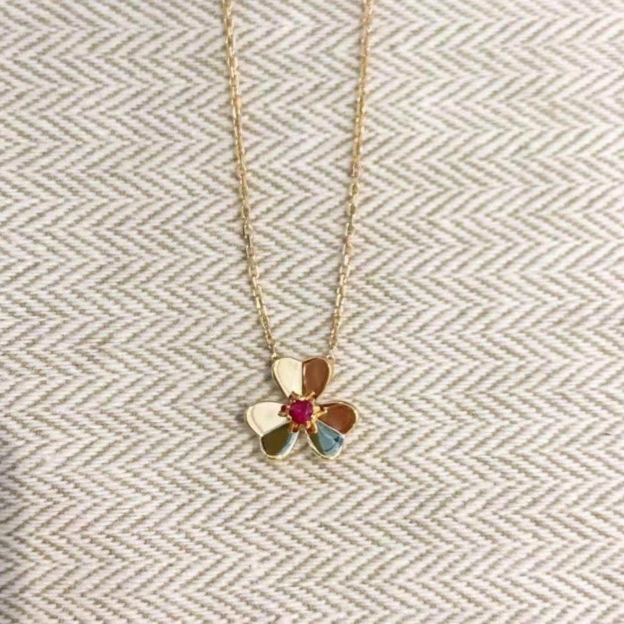 [Rosla]FRIVOLE GOLD FLOWER NECKLACE