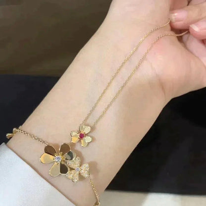 [Rosla]FRIVOLE GOLD FLOWER NECKLACE