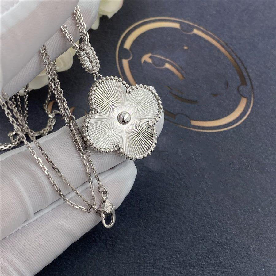 [Rosla]CLOVER 25MM SILVER BIG CLOVER NECKLACE