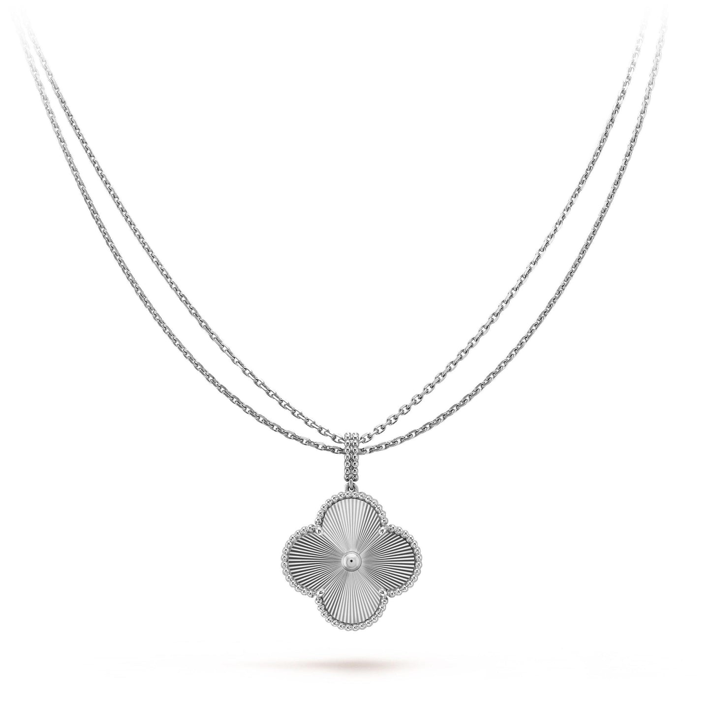 [Rosla]CLOVER 25MM SILVER BIG CLOVER NECKLACE