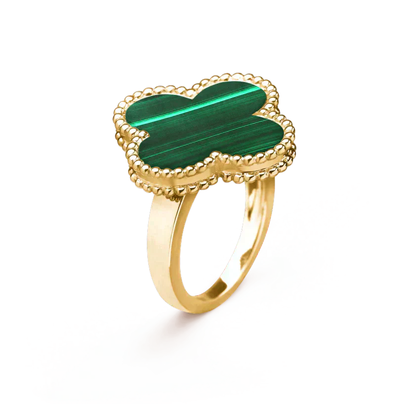 [Rosla]CLOVER MALACHITE RING