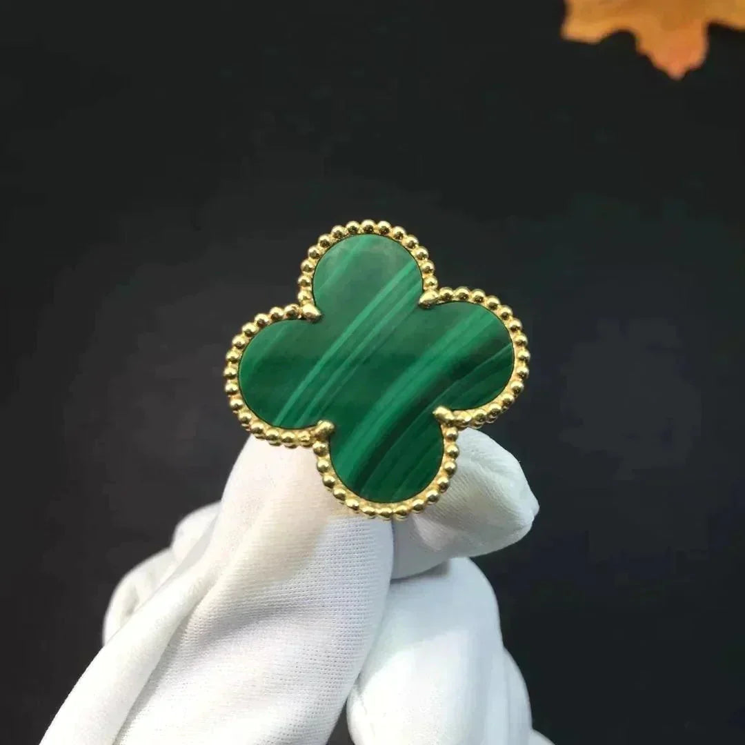 [Rosla]CLOVER MALACHITE RING