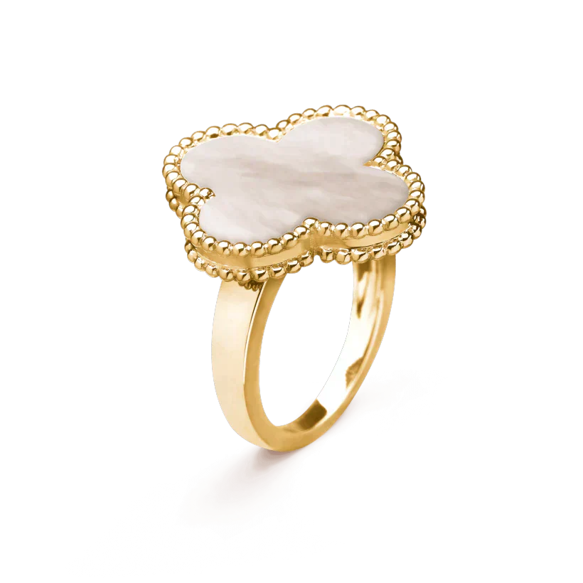 [Rosla]CLOVER WHITE MOP RING