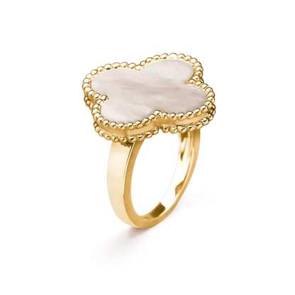 [Rosla]CLOVER WHITE MOP RING
