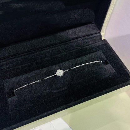 [Rosla]CLOVER  SINGLE FLOWER BRACELET SILVER