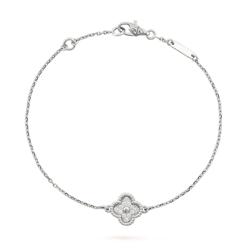 [Rosla]CLOVER  SINGLE FLOWER BRACELET SILVER