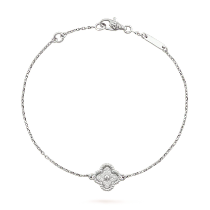 [Rosla]CLOVER  SINGLE FLOWER BRACELET SILVER