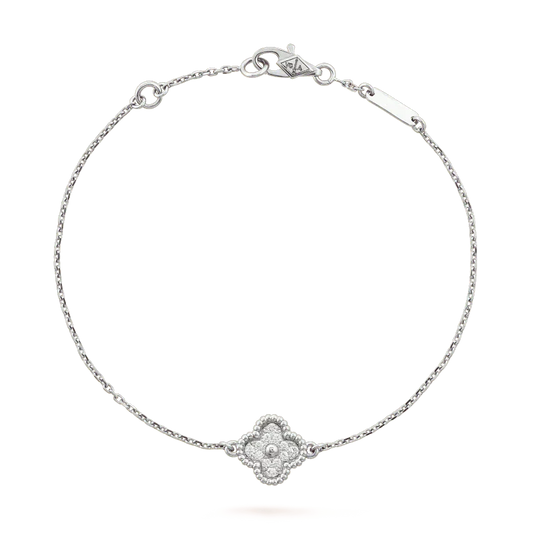 [Rosla]CLOVER  SINGLE FLOWER BRACELET SILVER