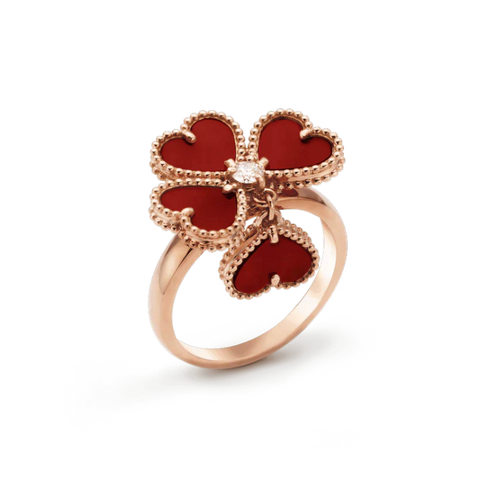 [Rosla]SWEET CLOVER CARNELIAN RING