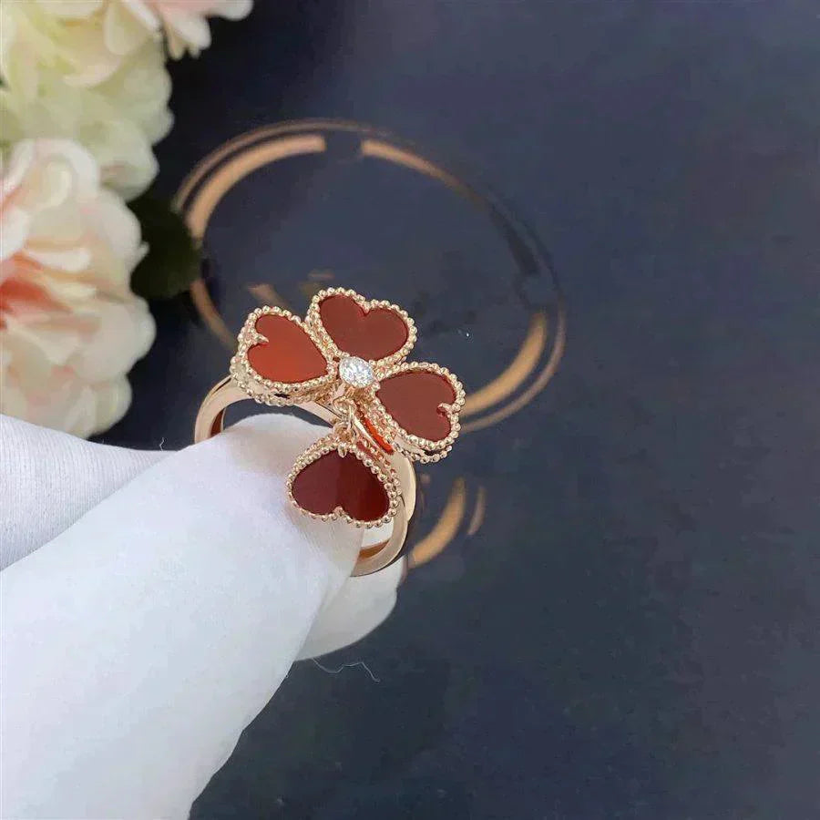 [Rosla]SWEET CLOVER CARNELIAN RING