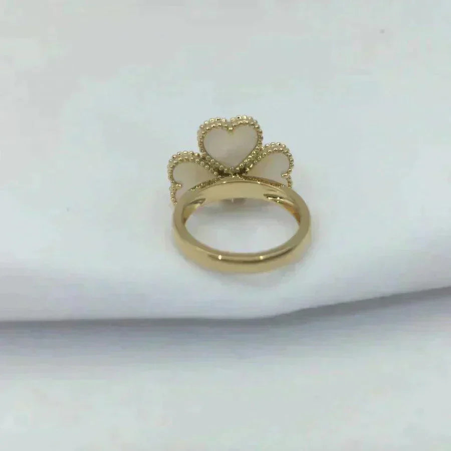 [Rosla]SWEET CLOVER WHITE MOP RING