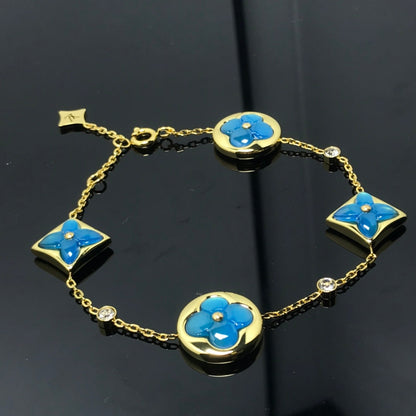 [Rosla]STAR AND SUN 4 MOTIF BLUE BRACELET