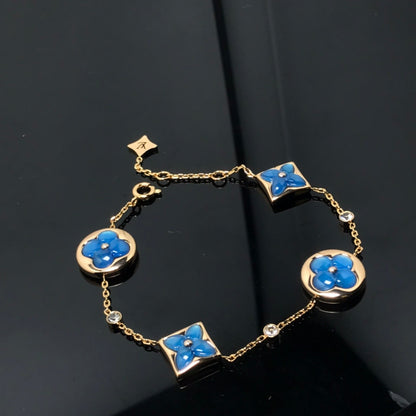 [Rosla]STAR AND SUN 4 MOTIF BLUE BRACELET