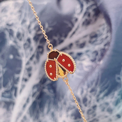 [Rosla]LUCKY SPRING 1 MOTIF PINK GOLD BRACELET