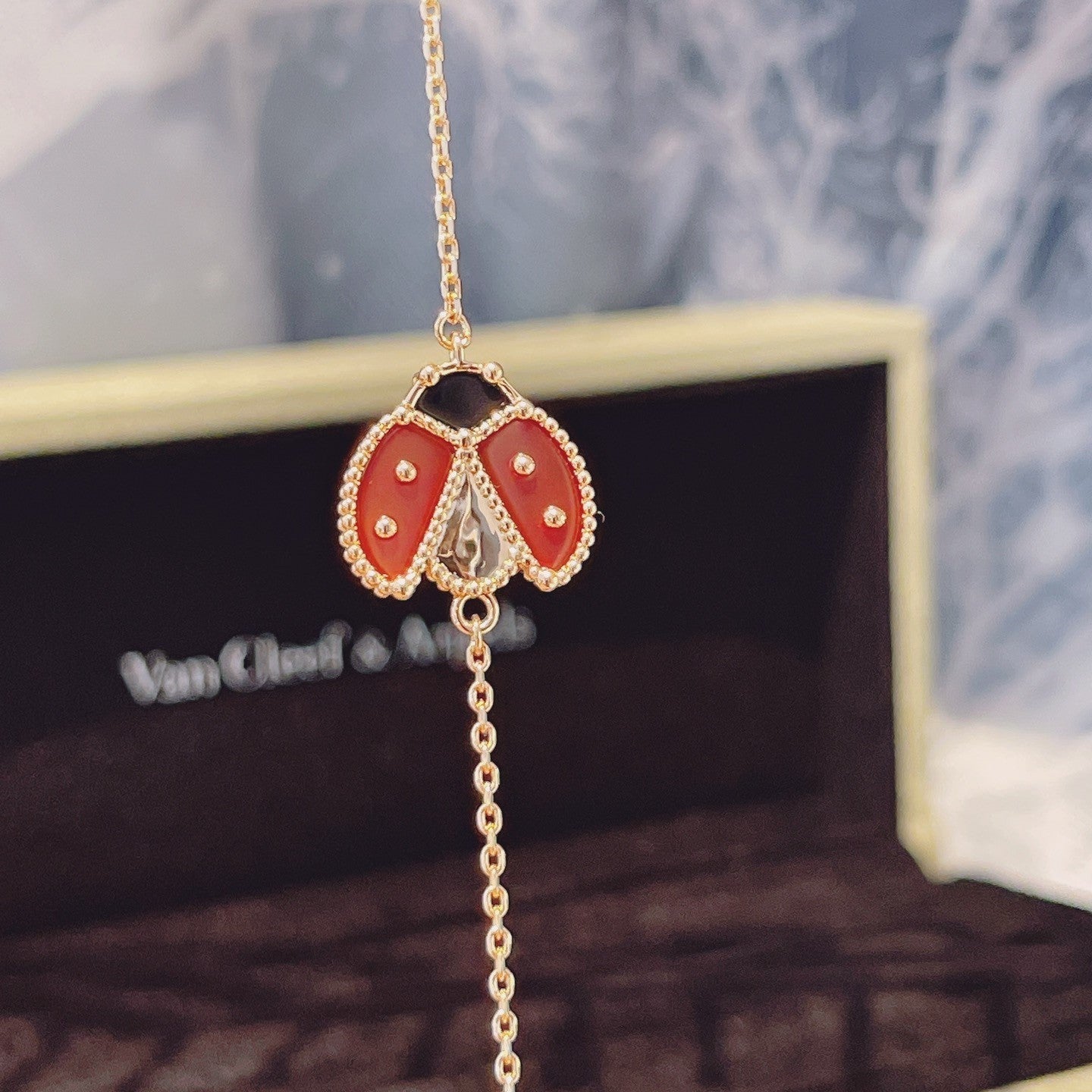 [Rosla]LUCKY SPRING 1 MOTIF PINK GOLD BRACELET