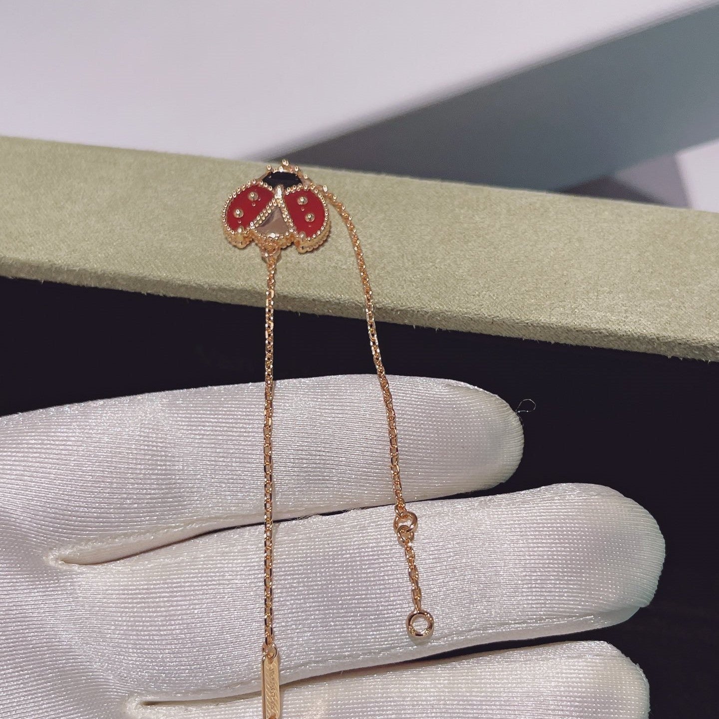 [Rosla]LUCKY SPRING 1 MOTIF PINK GOLD BRACELET