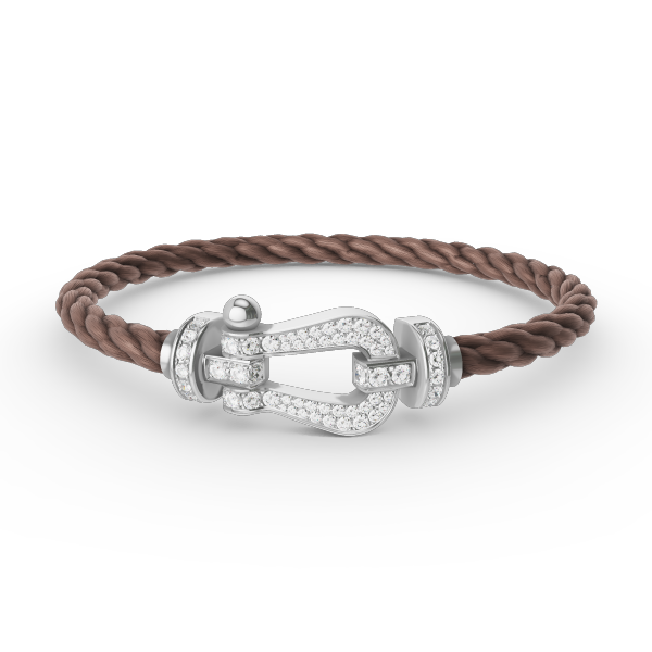 [Rosla]FORCE LARGE HORSESHOE FULL DIAMOND BRACELET SILVER