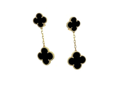 [Rosla]CLOVER 2 MOTIFS  EARRINGS (MULTIPLE CHOICESC