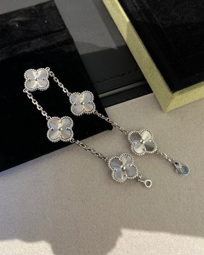 [Rosla]CLOVER SILVER 5 MOTIFS BRACELET