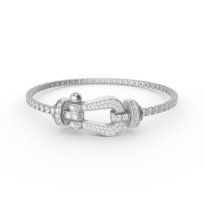 [Rosla]FORCE  LARGE HORSESHOE FULL DIAMOND TENNIS BRACELET