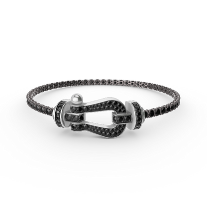 [Rosla]FORCE  LARGE HORSESHOE FULL DIAMOND TENNIS BRACELET